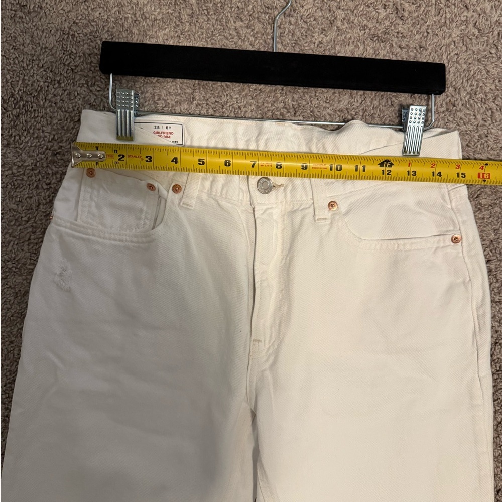 Gap the girlfriend jean optic white sz 28/6R - Picture 8 of 11